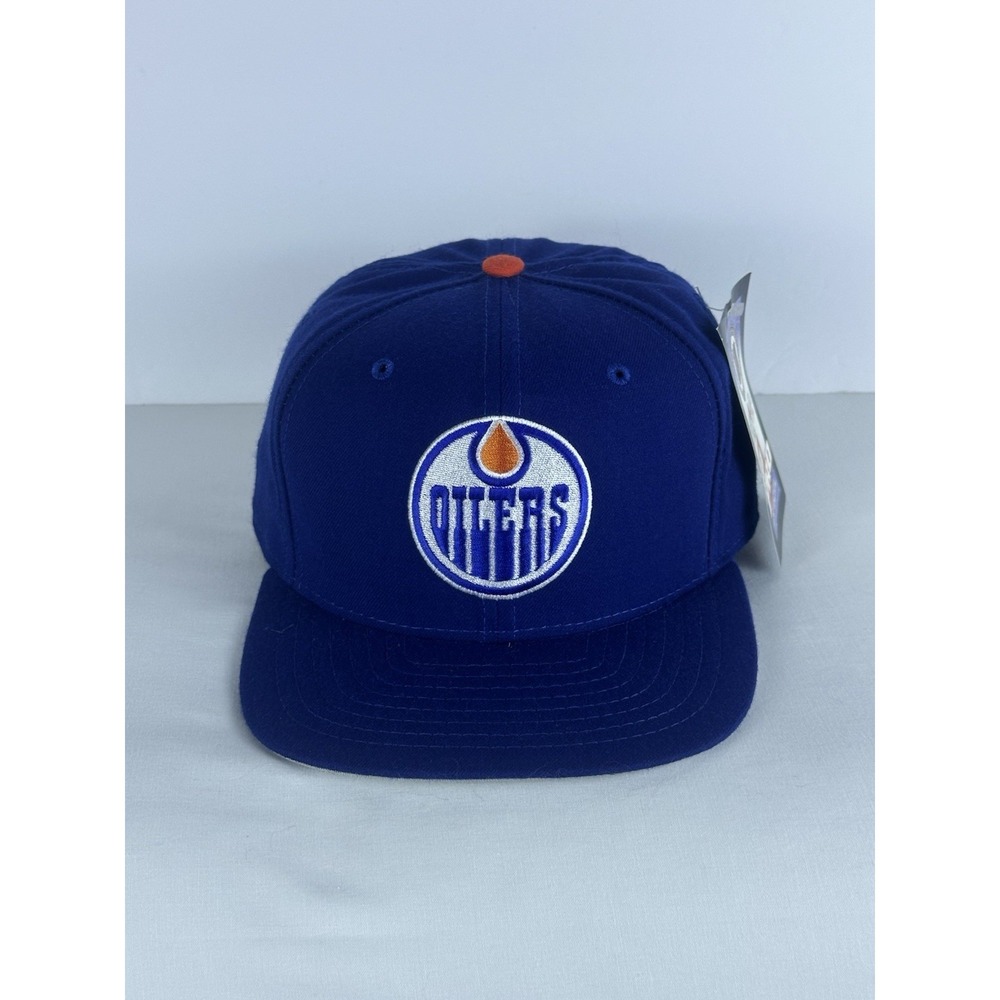 Vintage 90's Edmonton Oilers New Era Low Profile SnapBack Hat Cap Deadstock NWT